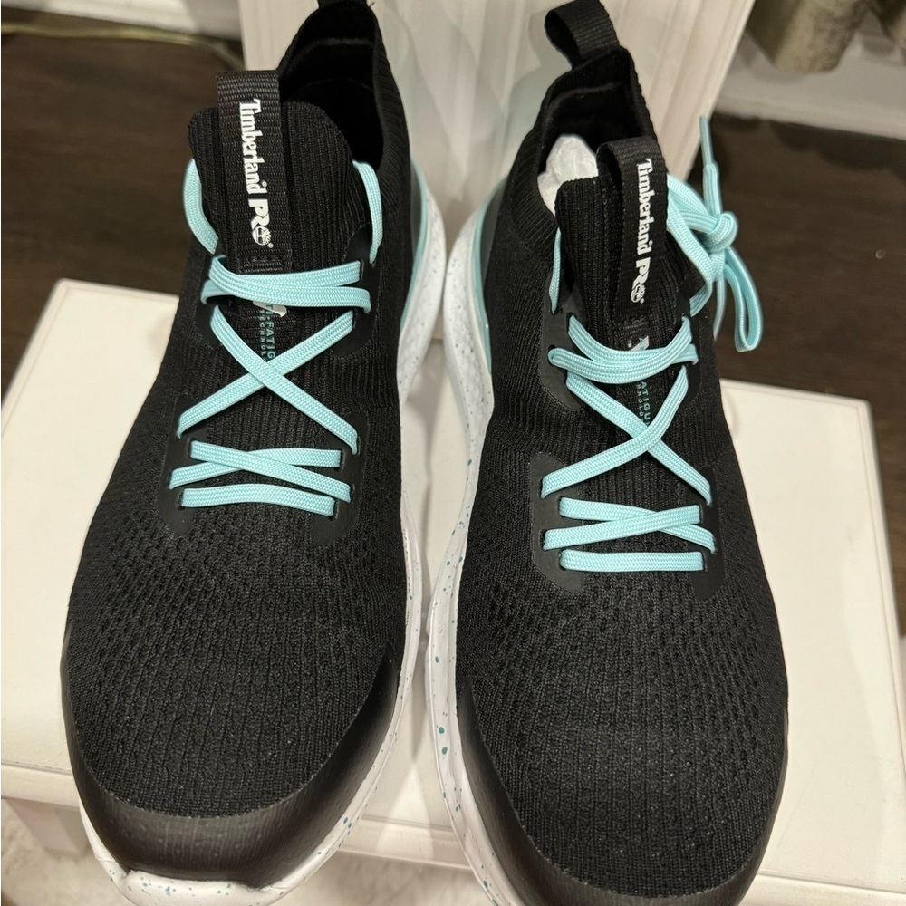 Timberland Pro Setra Womens Size
8 Shoes Black Turquoise Knit
Safety Toe . - Picture 4 of 12